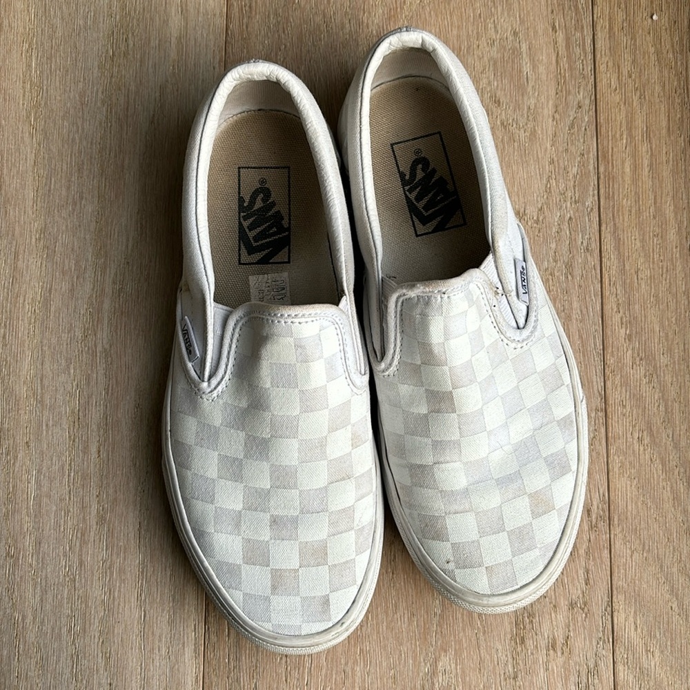White checkered vans